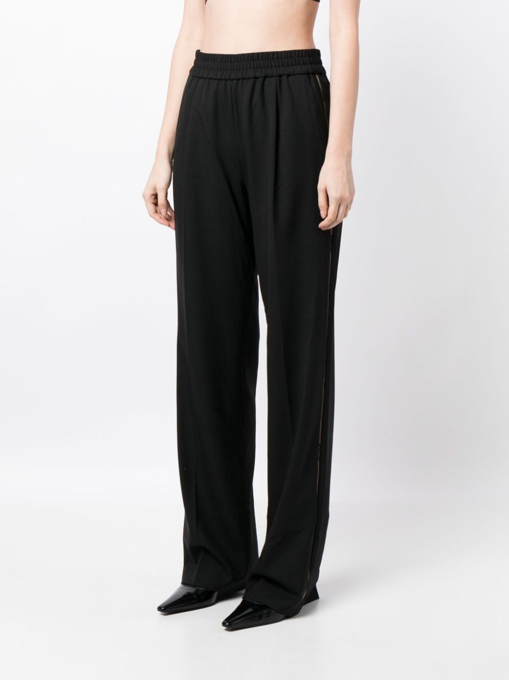 high-waist cotton track pants - 3