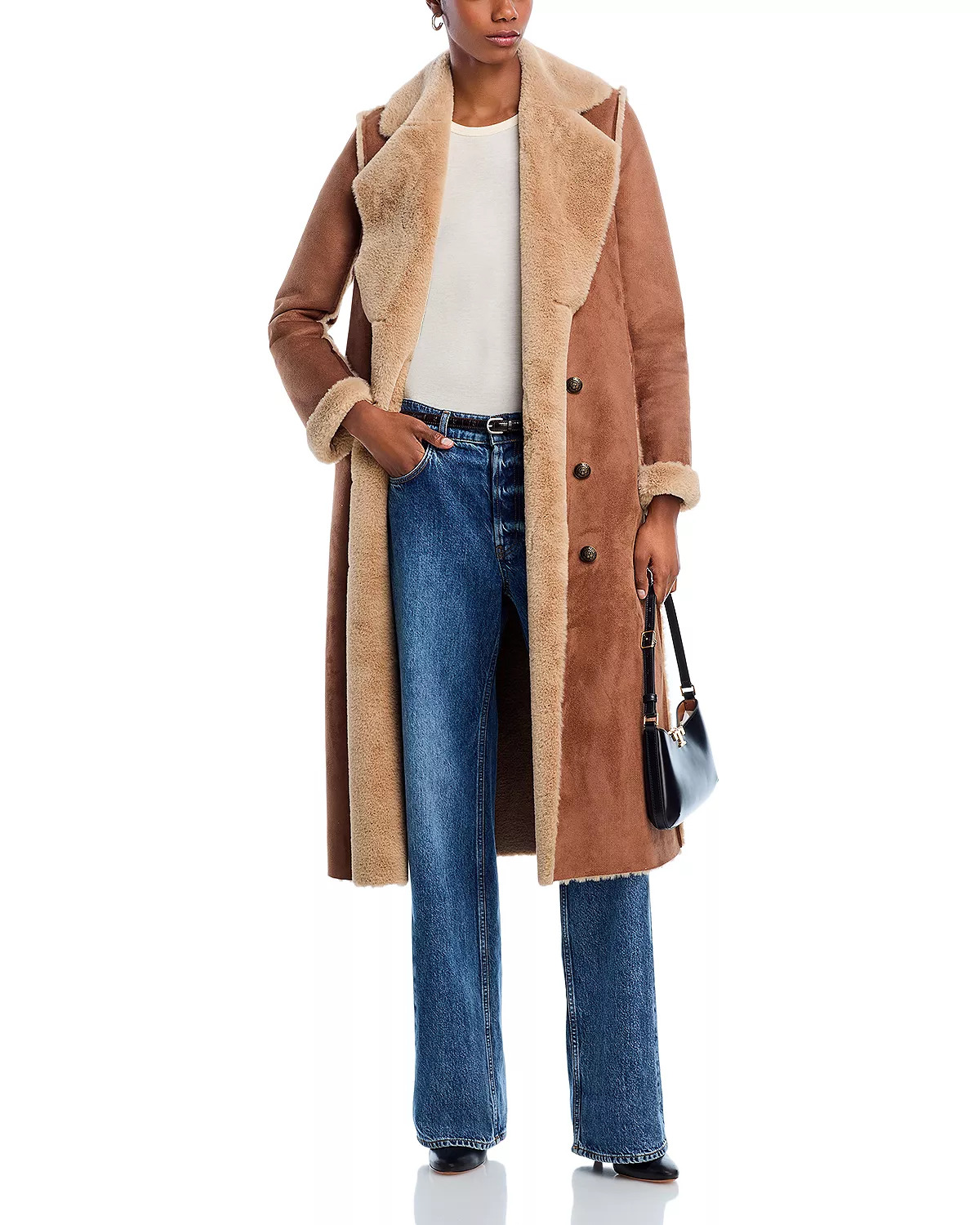 Citron Faux Fur Maxi Coat - 3