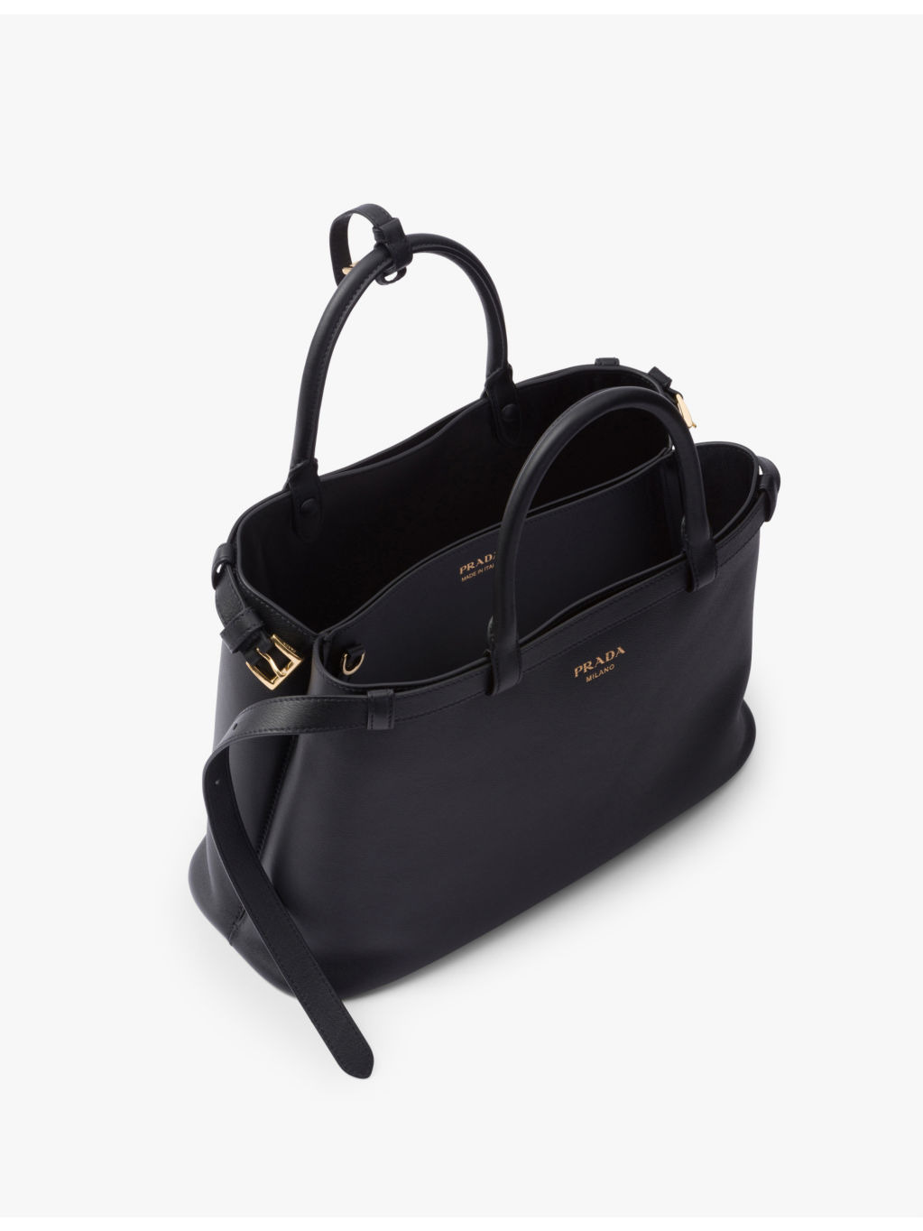 Buckle medium leather tote bag - 6