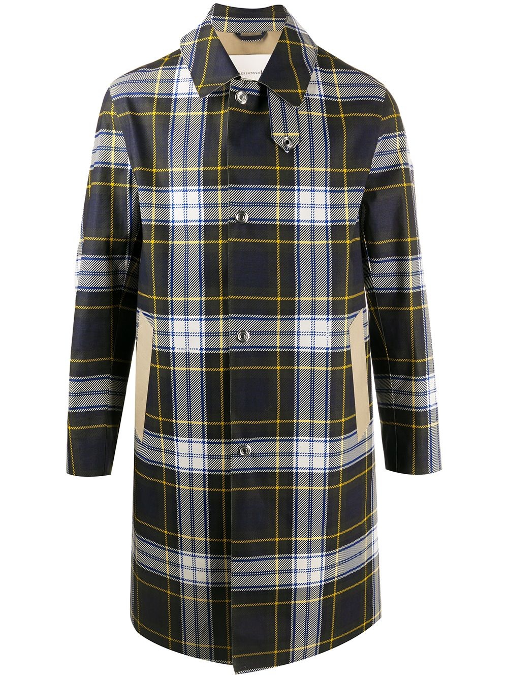 check-pattern car coat - 1