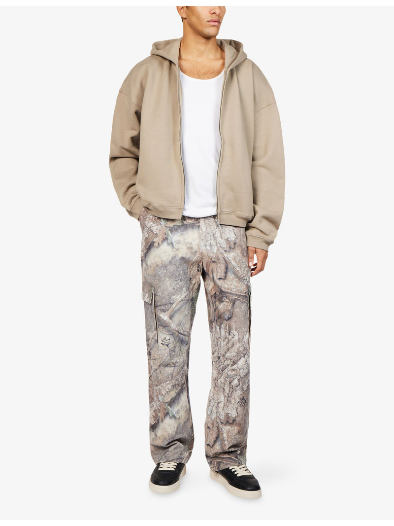 REPRESENT Camouflage-Pattern Cotton Cargo Trousers outlook