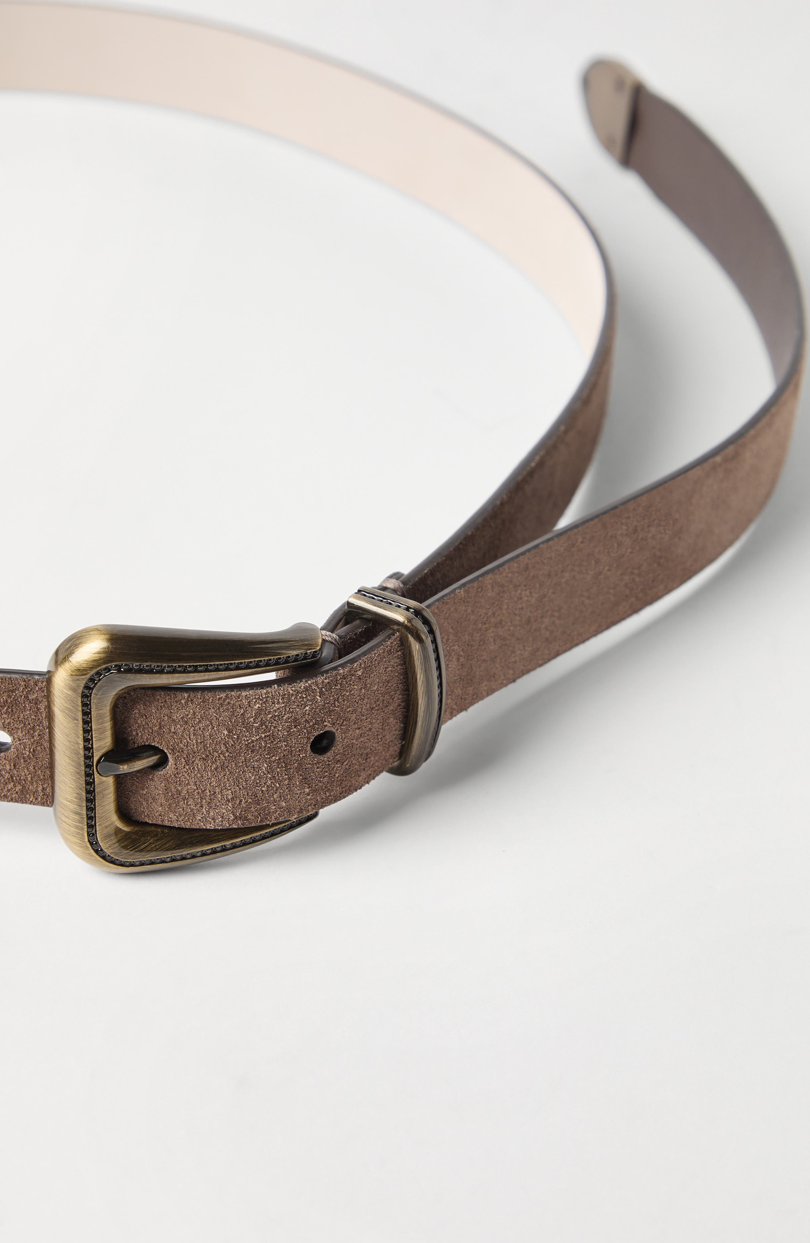 Brunello Cucinelli Suede belt in Light Brown at Nordstrom - 3