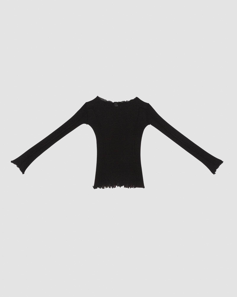 Omato Long Sleeve Tee - Fine Wool Rib 5