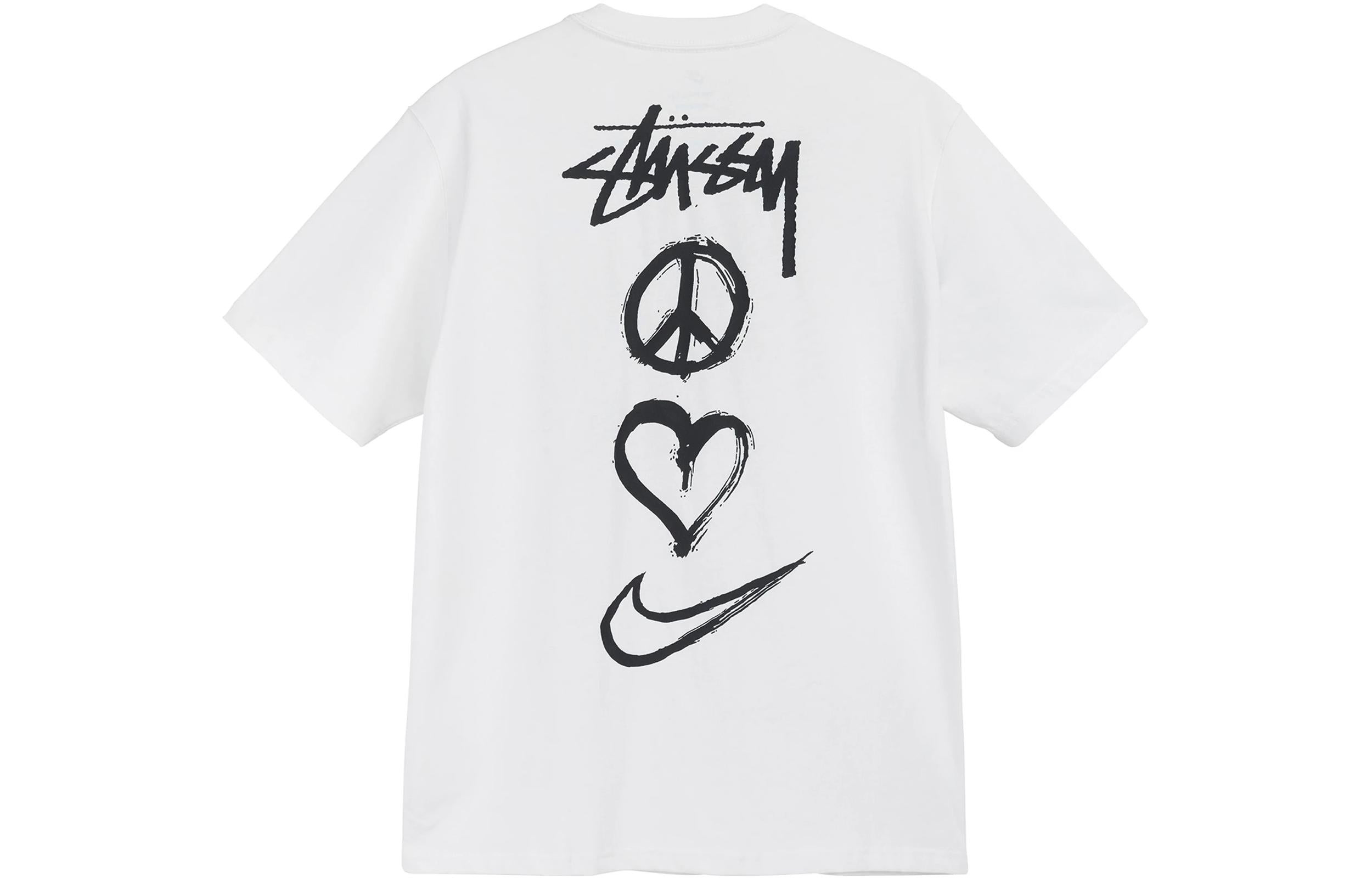 Nike x Stussy Peace Love Swoosh T-Shirt Asia Sizing 'White' DM4943-121 - 2