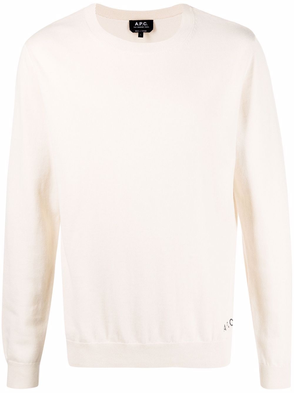 embroidered-logo knitted jumper - 1