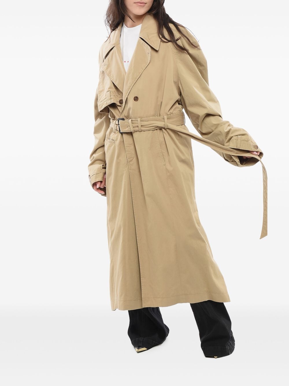 layered trench coat - 2