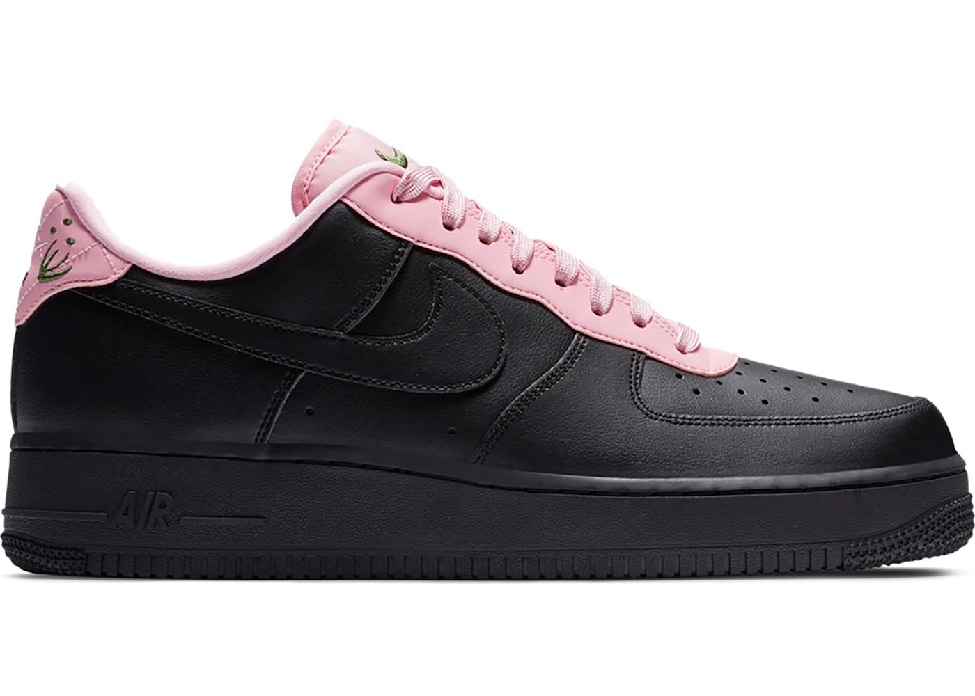 Nike Air Force 1 Low Quilted Heel Black Pink - 1