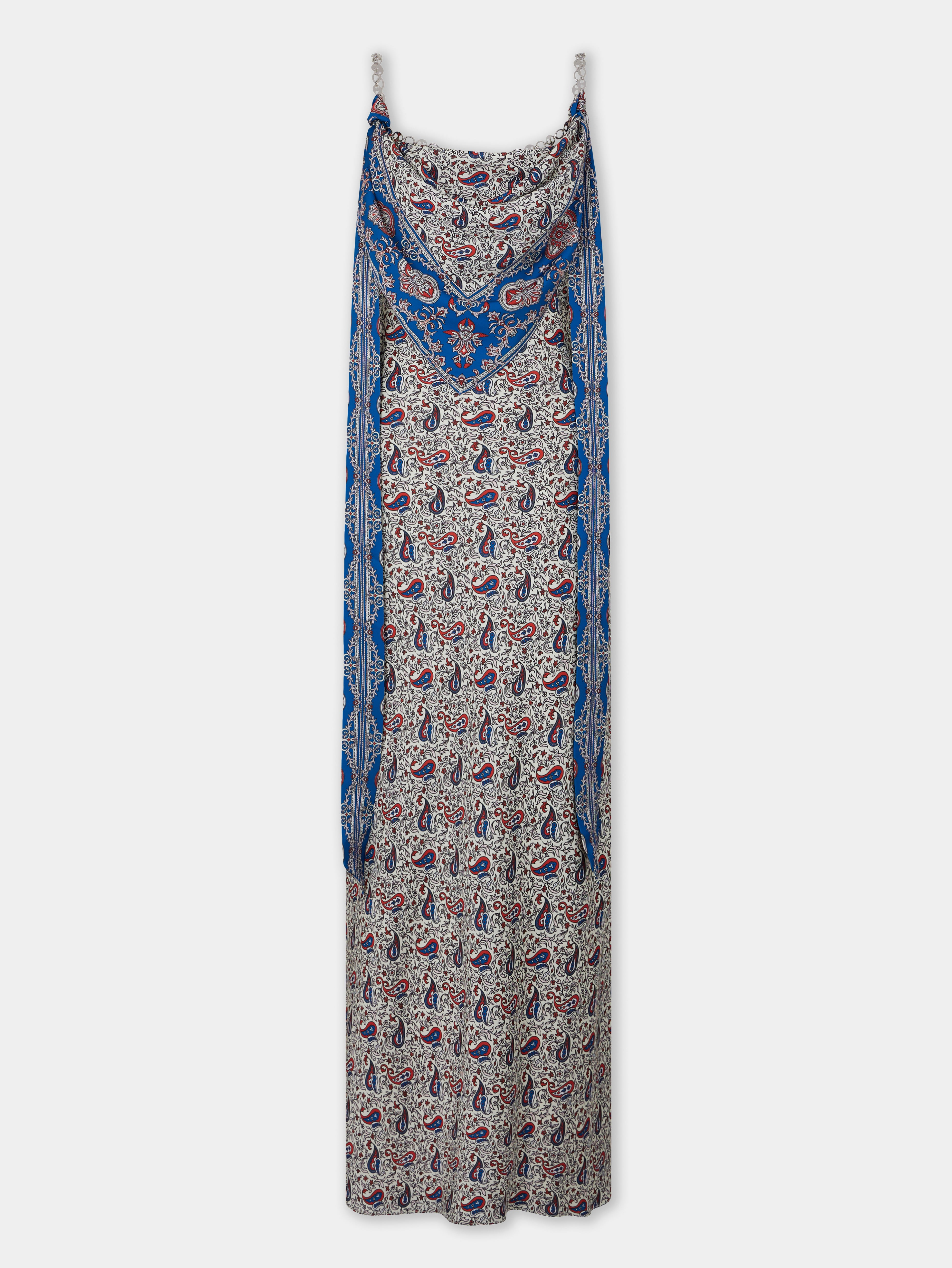 LONG DRESS IN PRINTED SATIN - 6