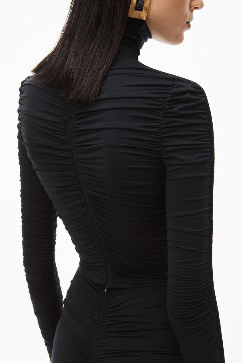 RUCHED TURTLENECK IN HOSIERY JERSEY 5