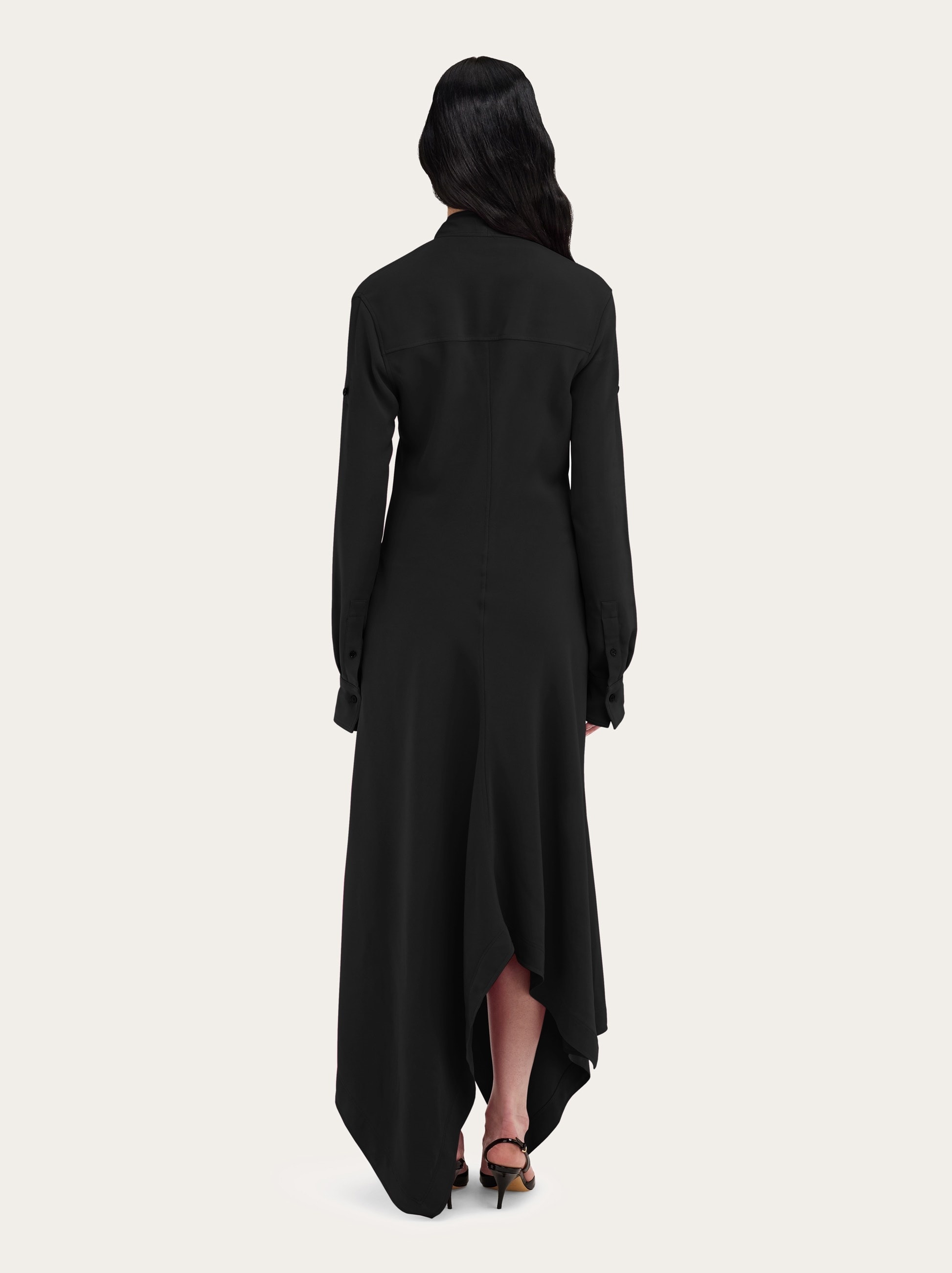 Shirt dress with handkerchief hem - 4
