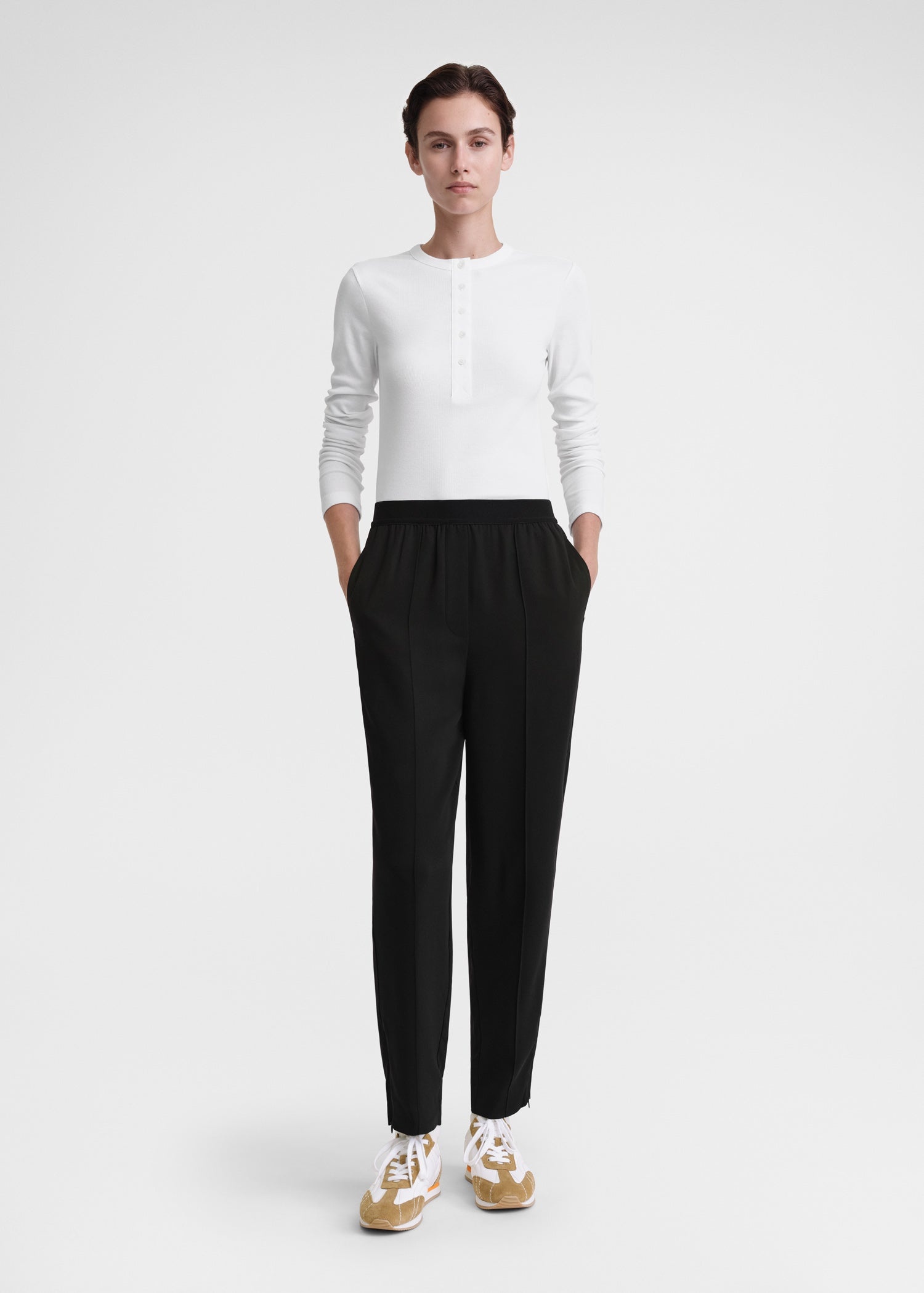 Elastic-waist lounge trousers black - 2