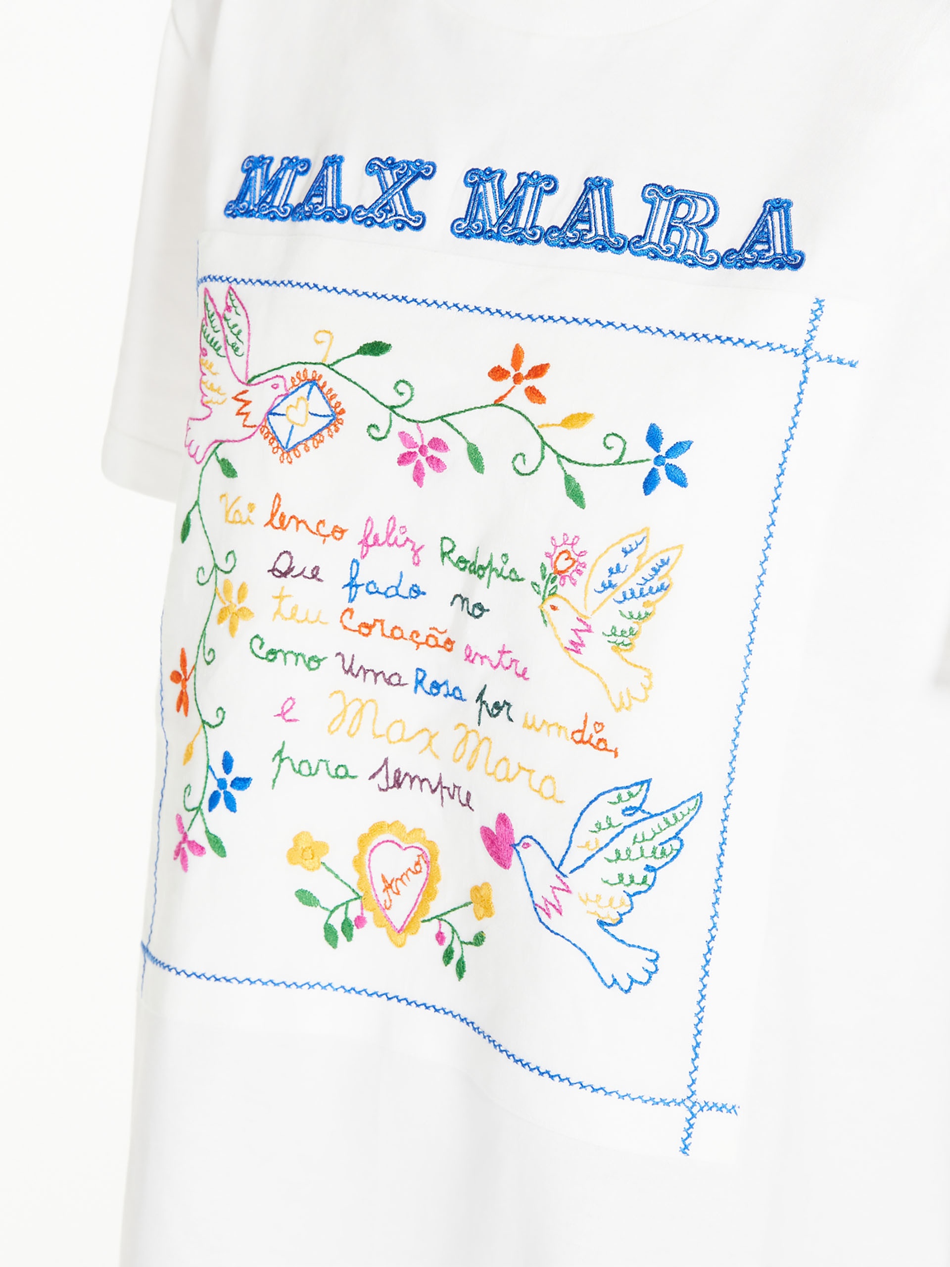 Max Mara TSHIRT Embroidered cotton T-shirt | REVERSIBLE