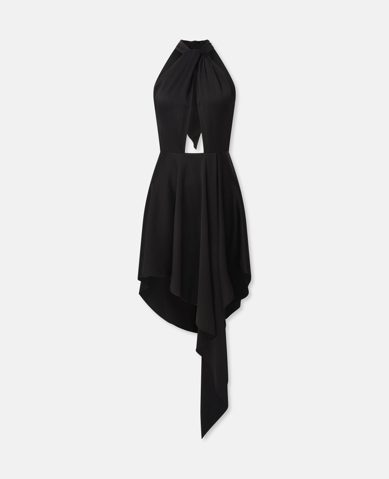 Halterneck Asymmetric Midi Dress 1