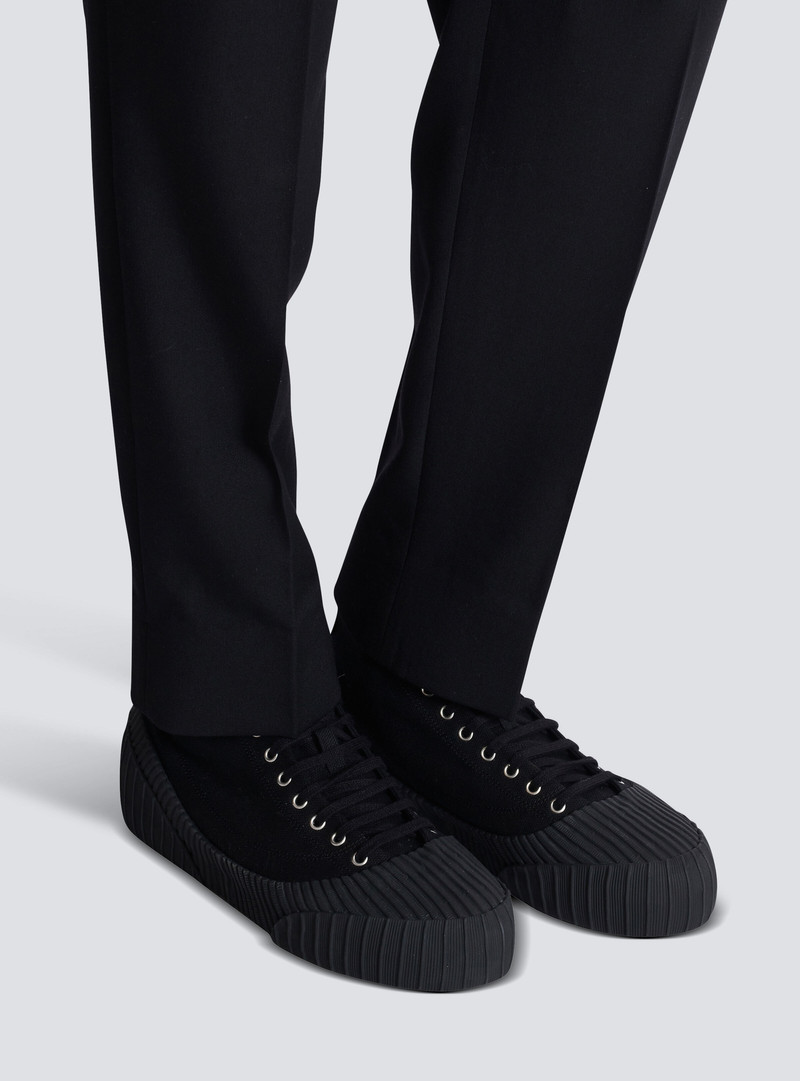 Balmain Riff Low canvas sneakers outlook