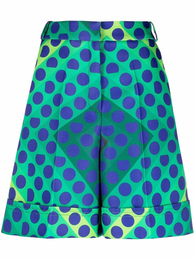 high-waisted graphic-print shorts 1
