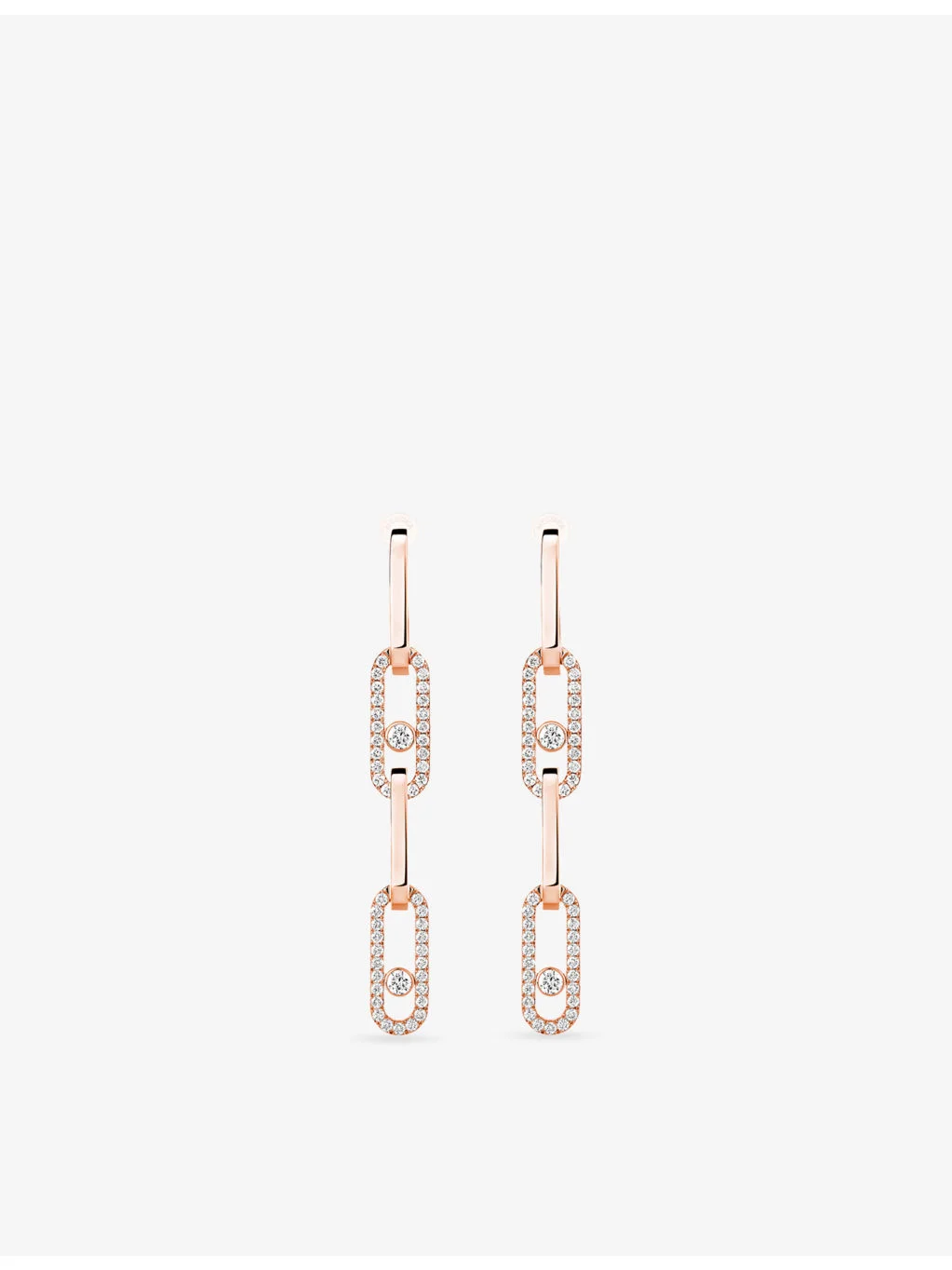 Move Link Convertible 18ct Gold And 1.70ct Diamond Drop Earrings - 1