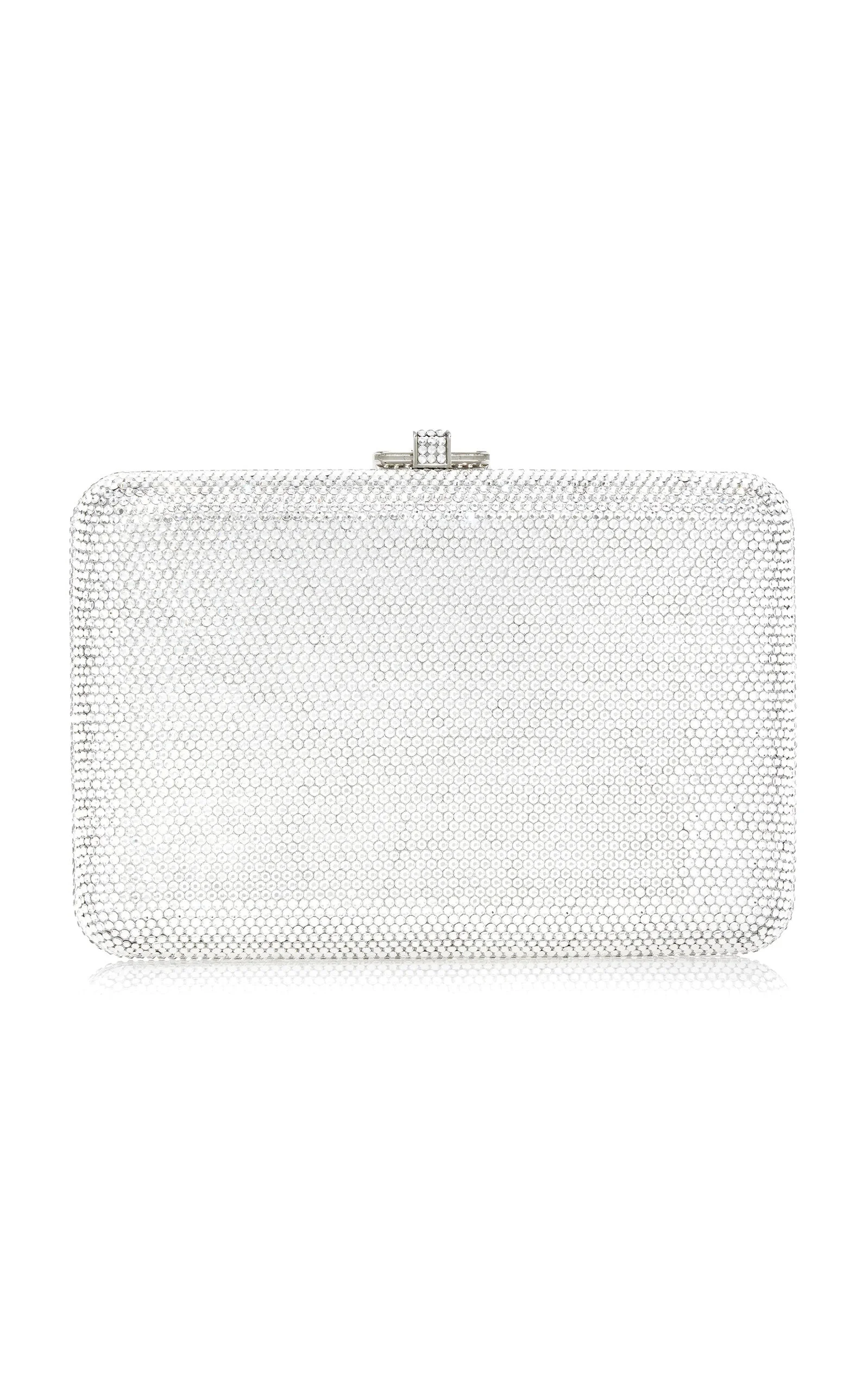 Slim Slide Crystal Clutch silver - 1