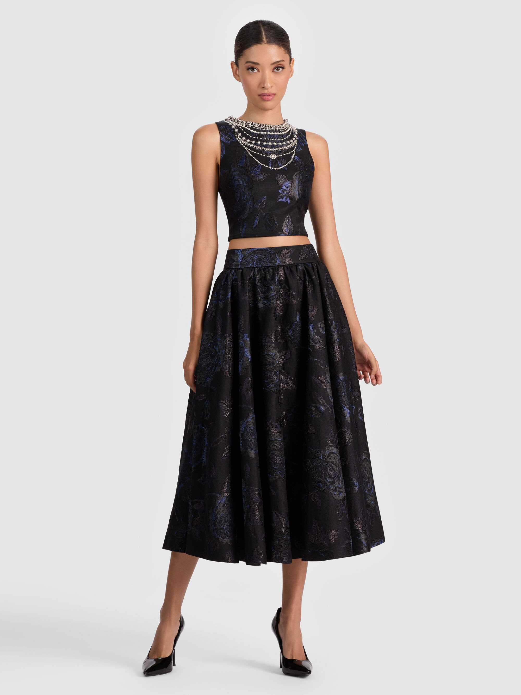 CHERRA EMBELLISHED CROP TOP - 3