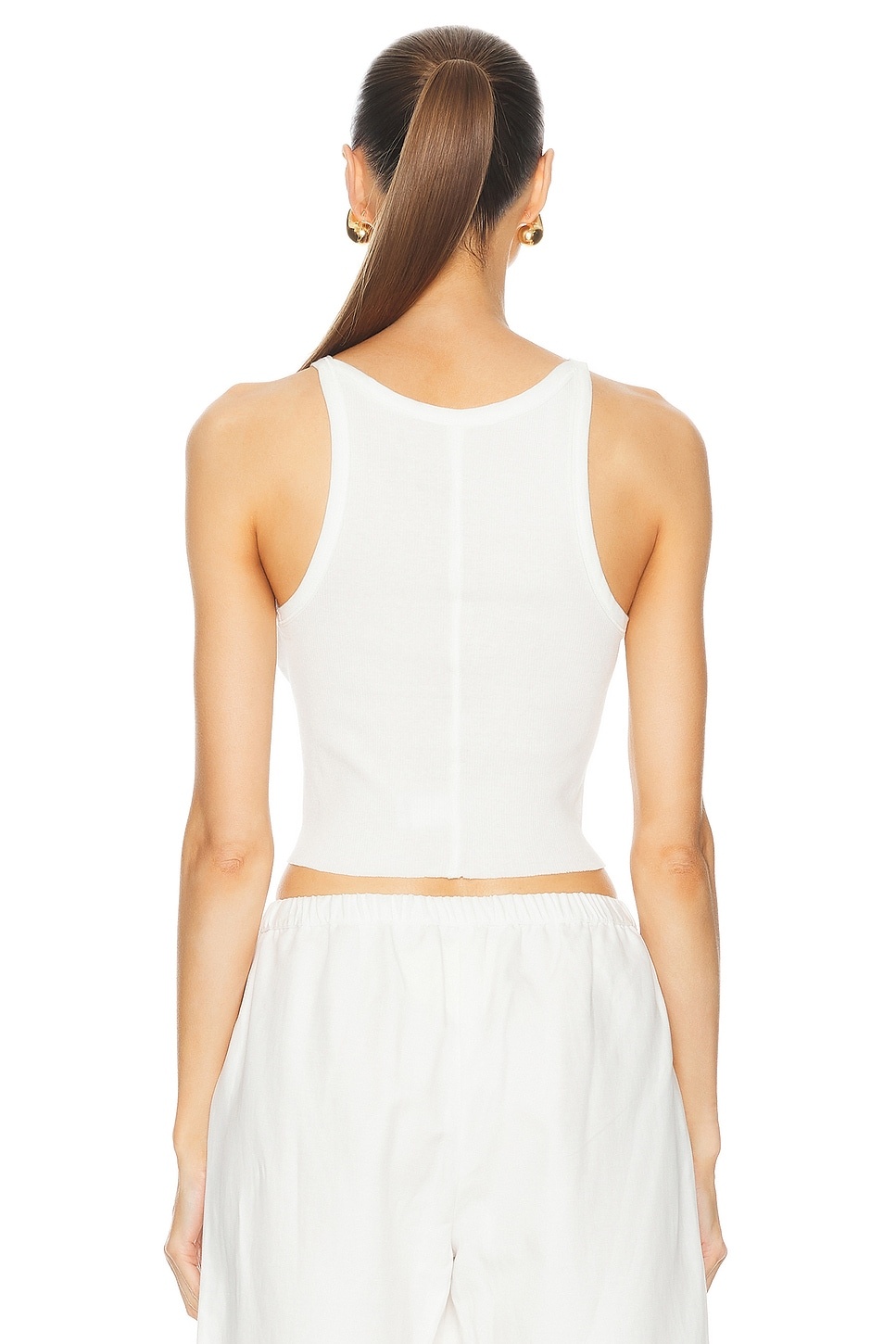 Cropped Rib Tank Top - 3