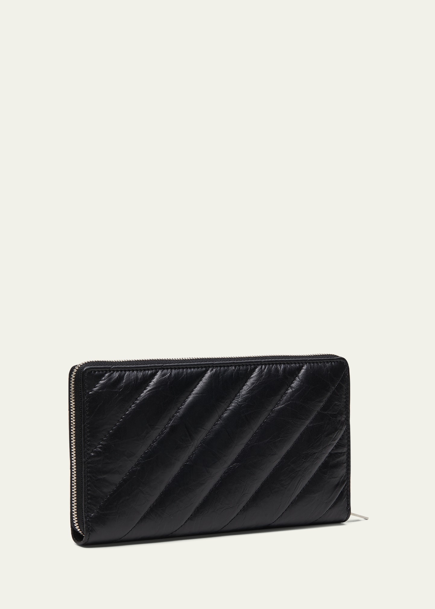 Crush Zip Quilted Continental Wallet - 3