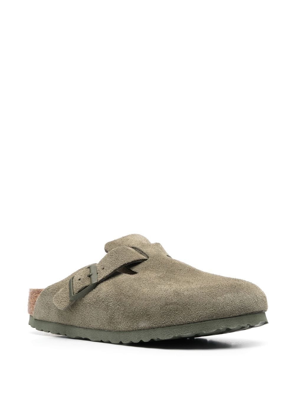Boston buckle-detail suede clogs - 2