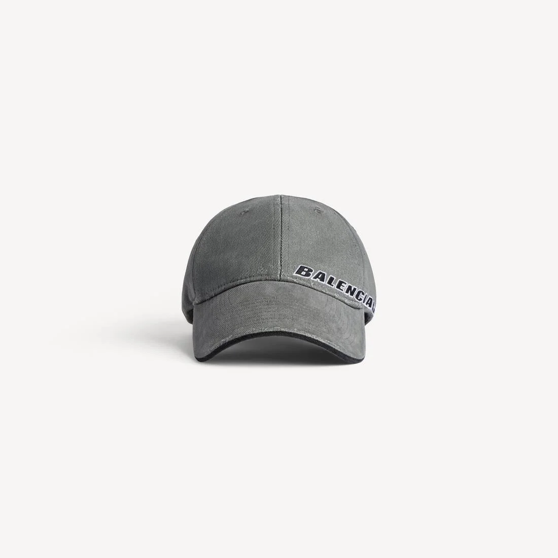 Men's Tilted Typo Cap in Dark Heather Grey - 1