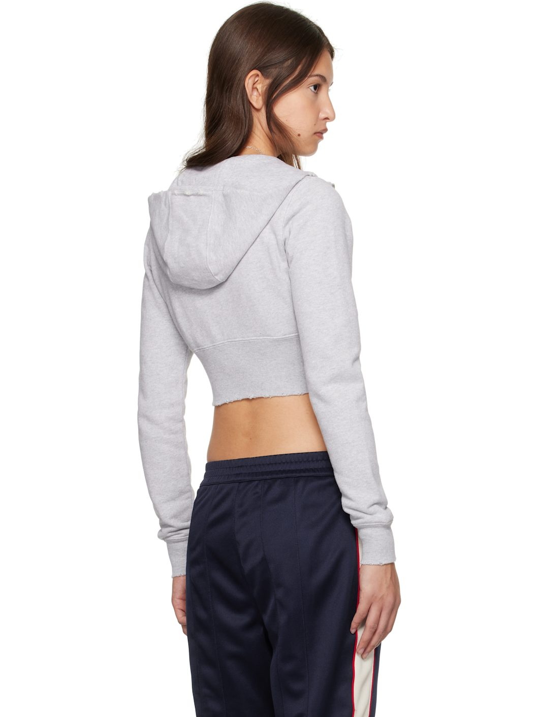 Gray Crop Hoodie - 3