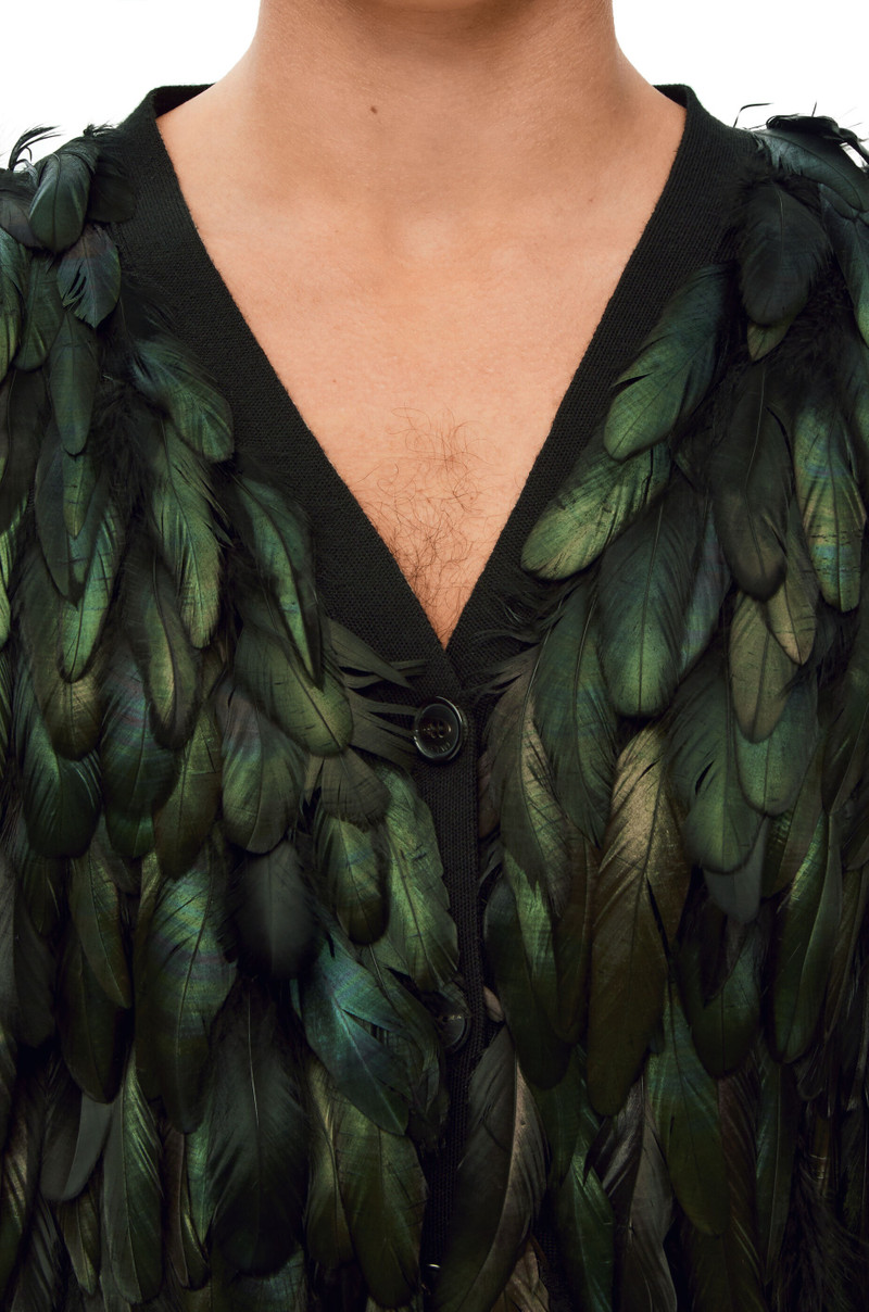 Howl cardigan in wool and feather 5