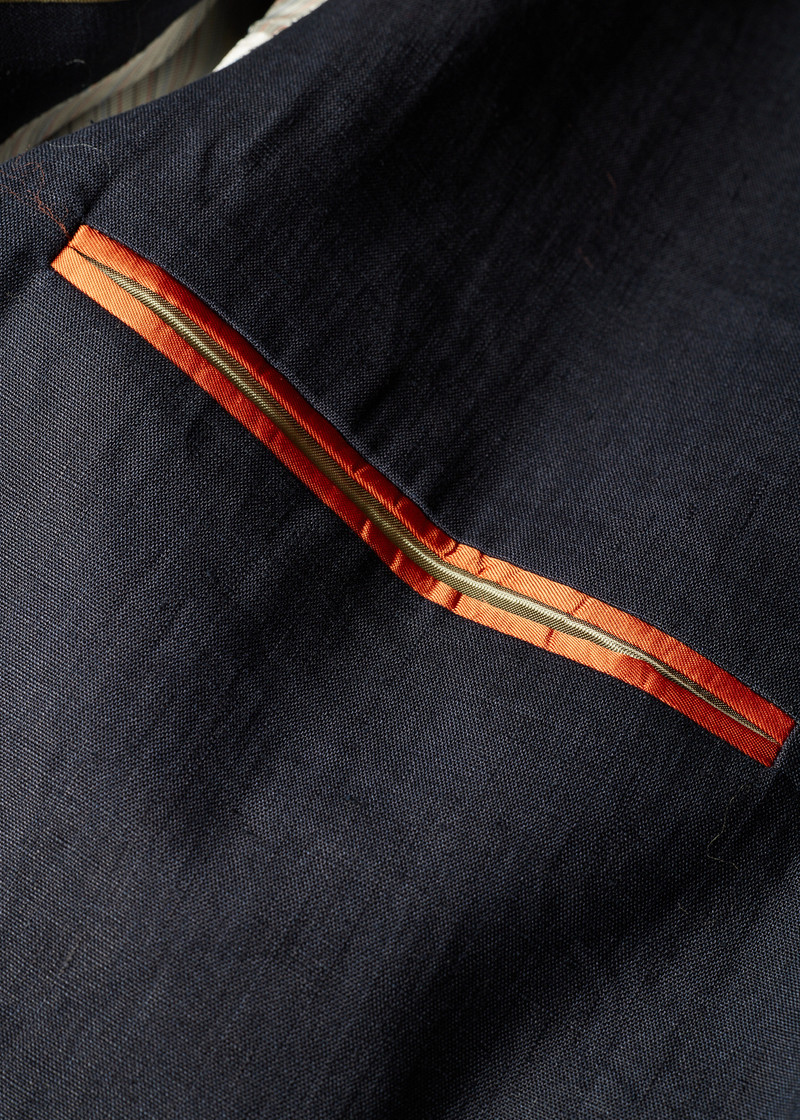 Navy Linen Suit 9