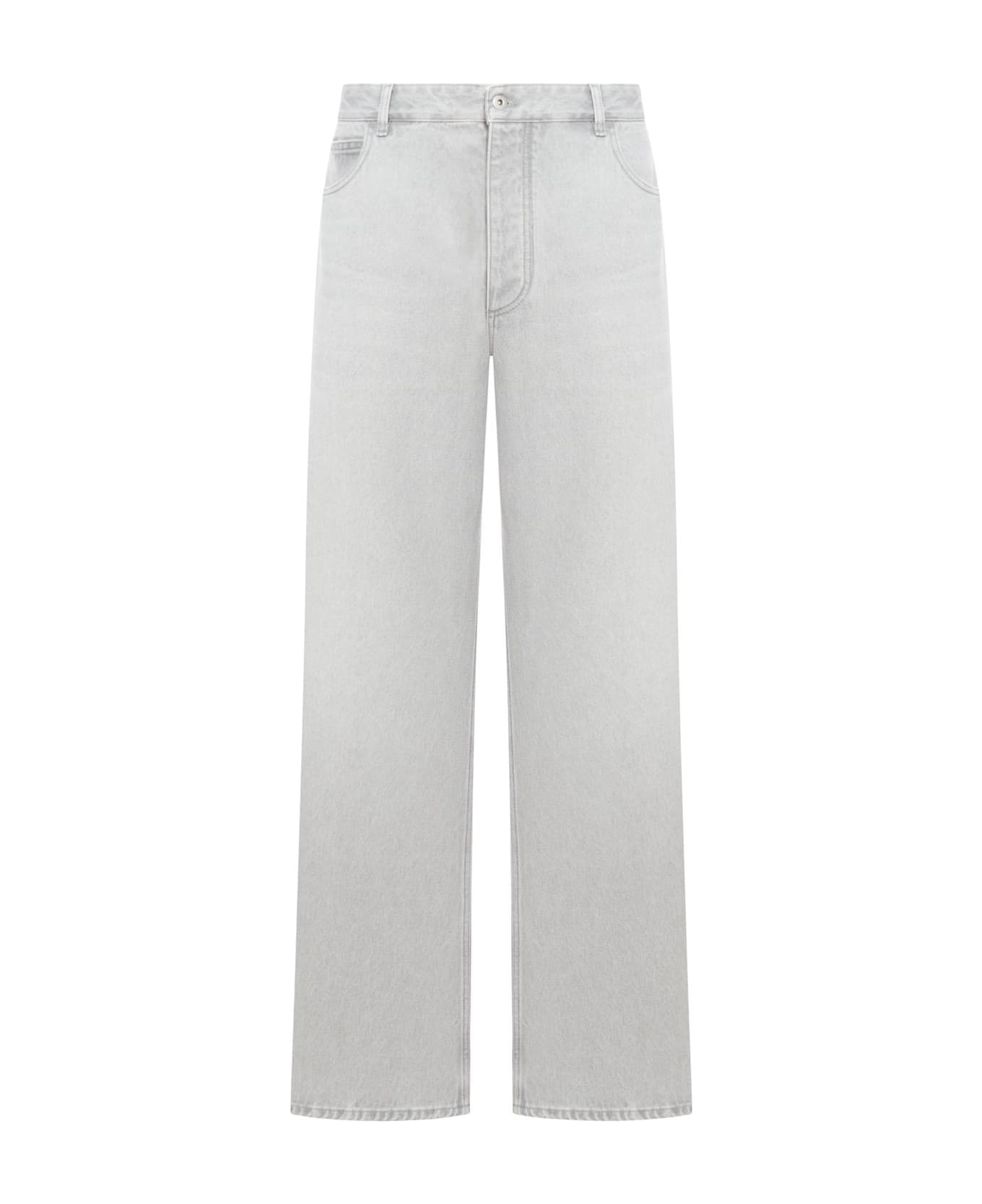 Washed Denim Trousers - 1