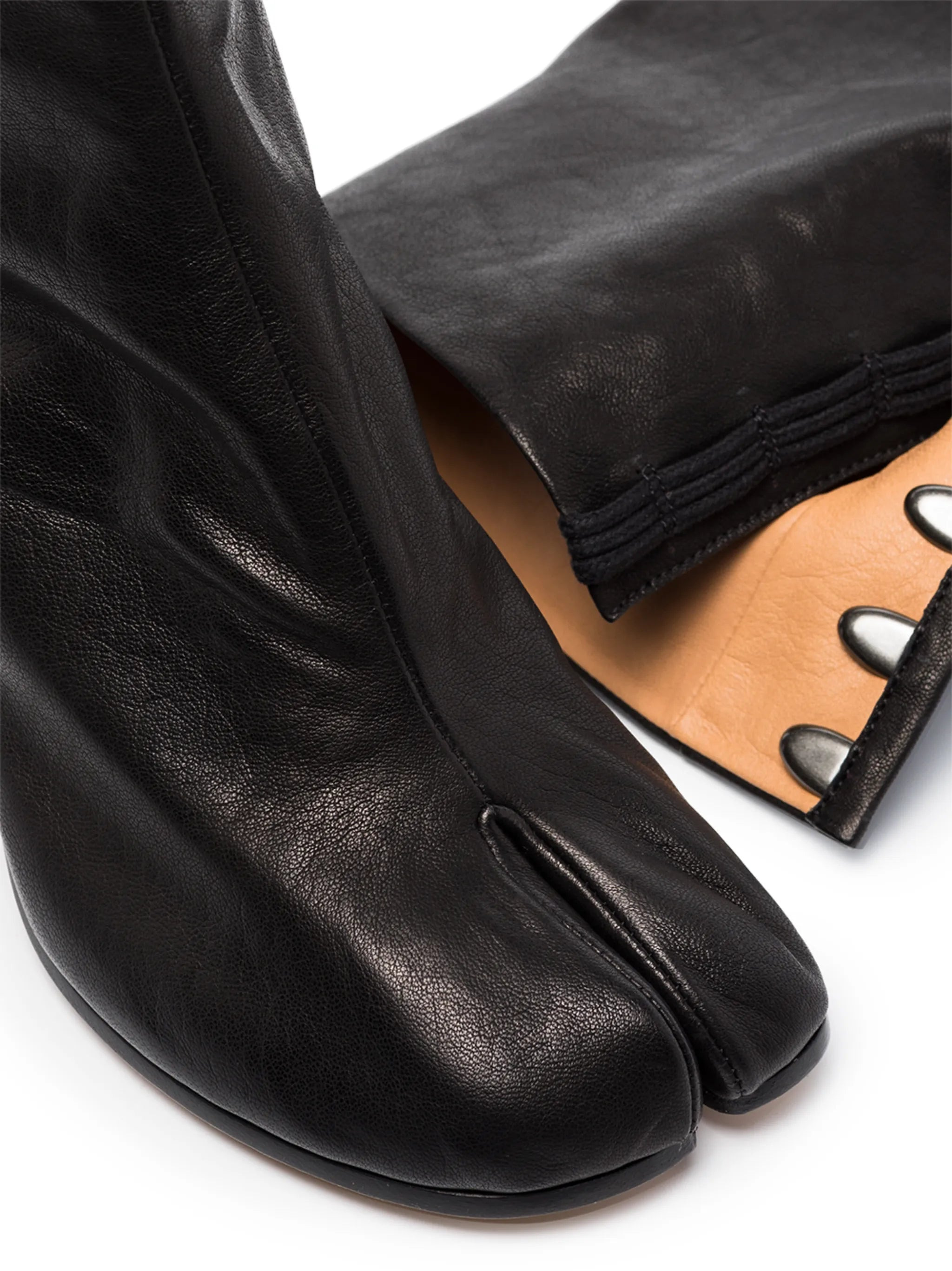 Maison Margiela Tabi 80mm Leather Ankle Boots - 3