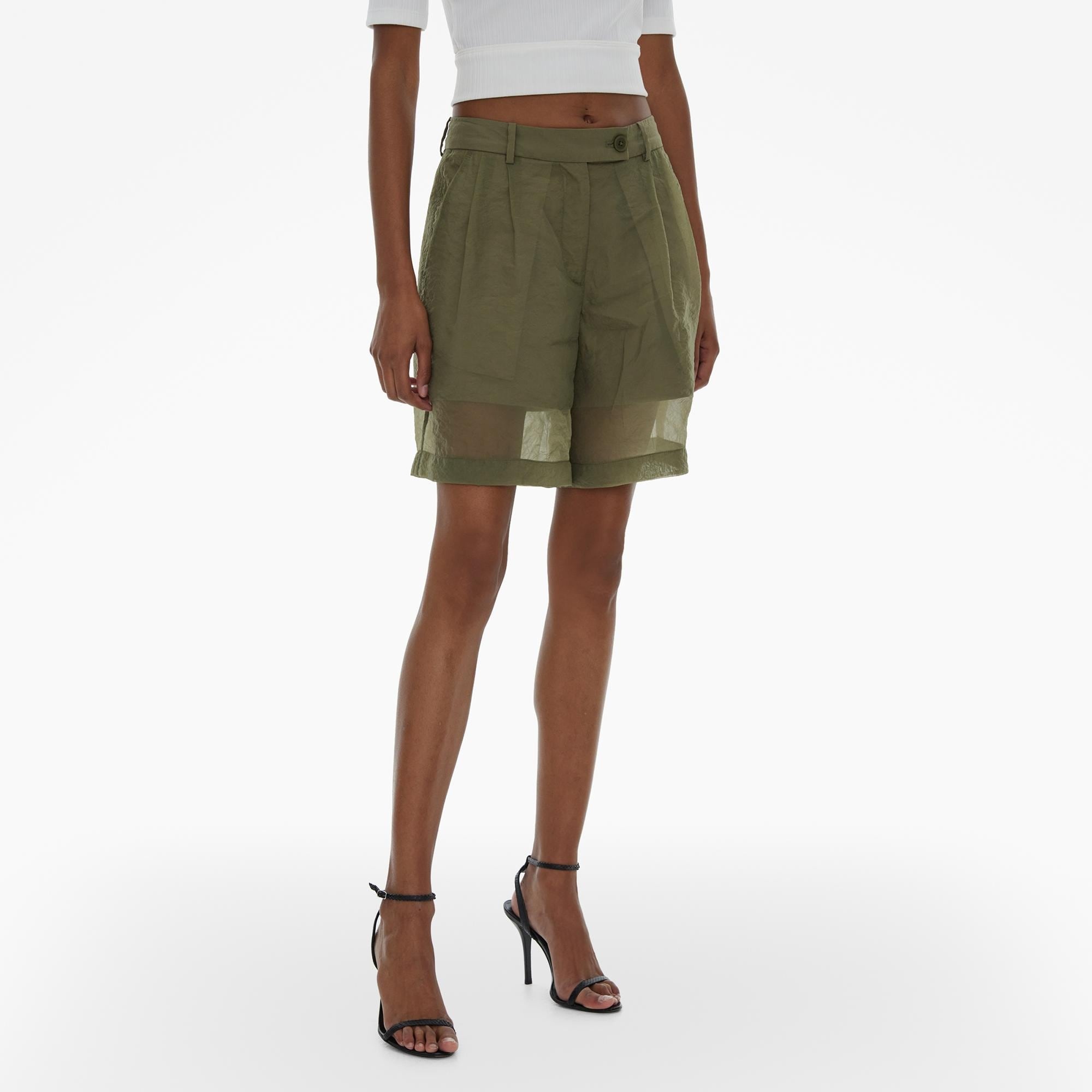 PLEATED SHEER SHORT - 5