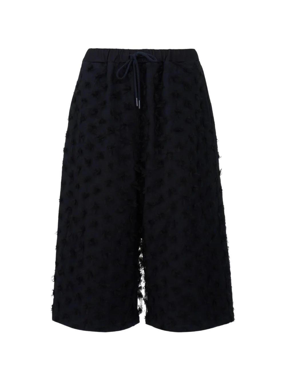 drawstring textured shorts - 1
