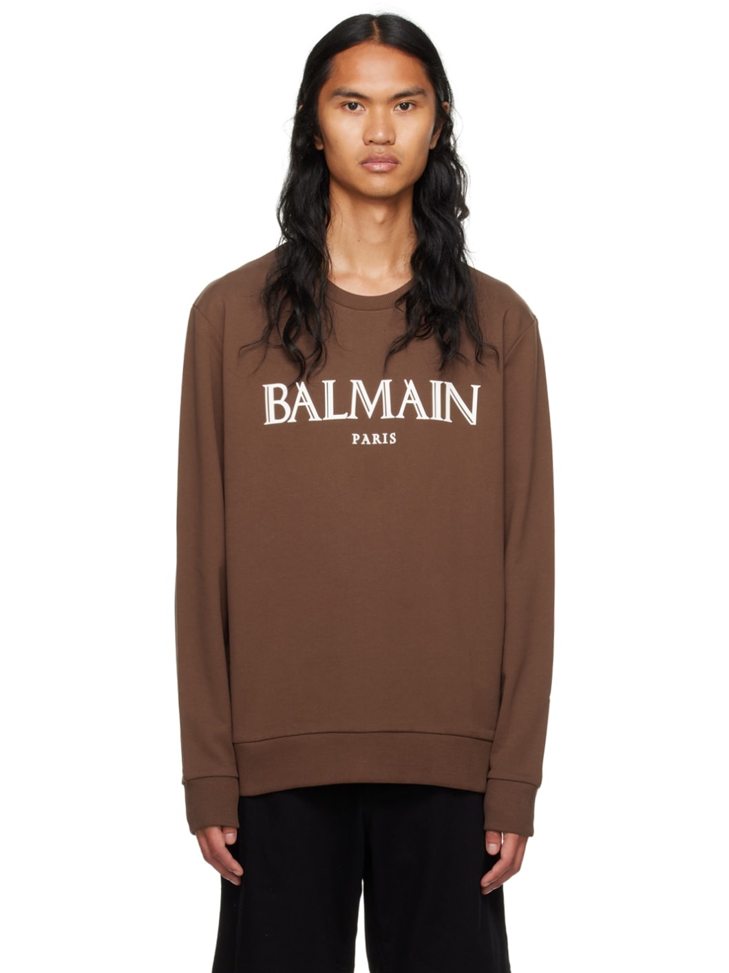 Brown Bonded Sweatshirt - 1