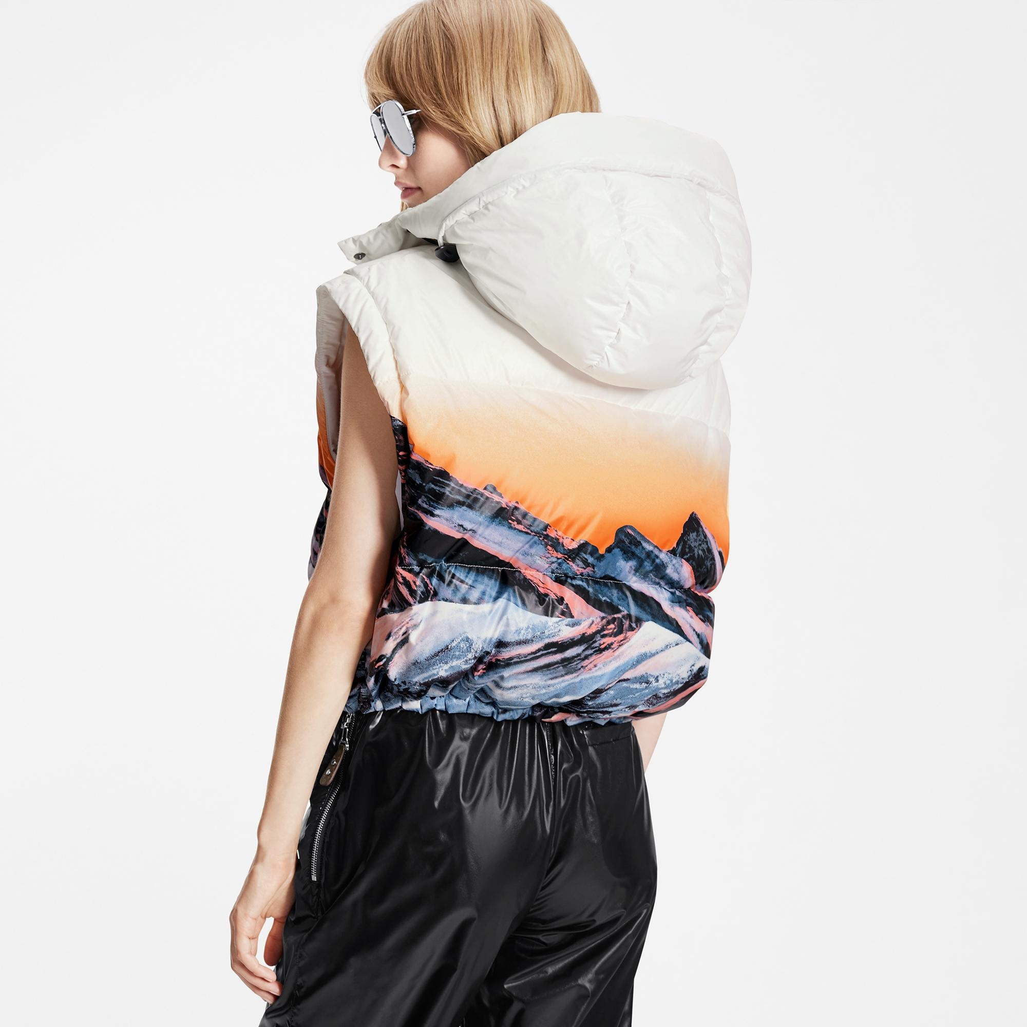 Sunset Mountain Sleeveless Puffer Jacket - 5
