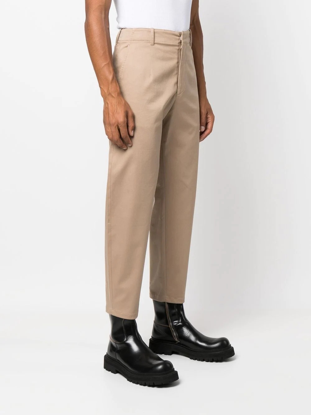 logo-plaque tailored trousers - 3