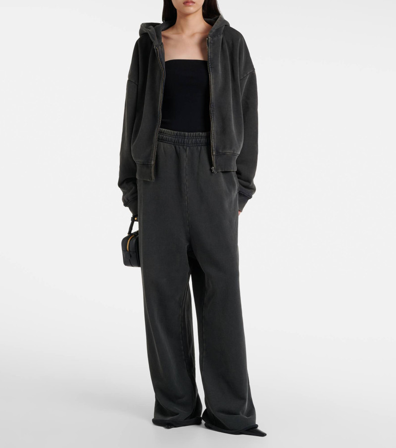 entire studios Thermal cotton fleece zip-up hoodie outlook