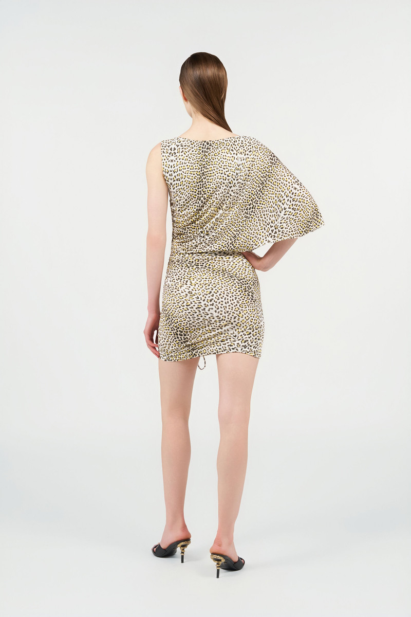 Asymmetric Dress with Pop Jaguar Print 4