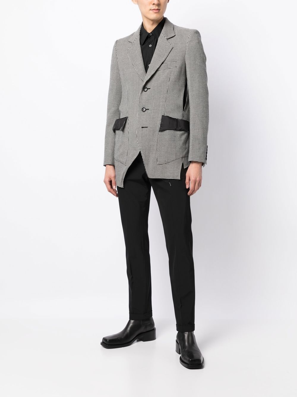 houndstooth layered blazer - 2