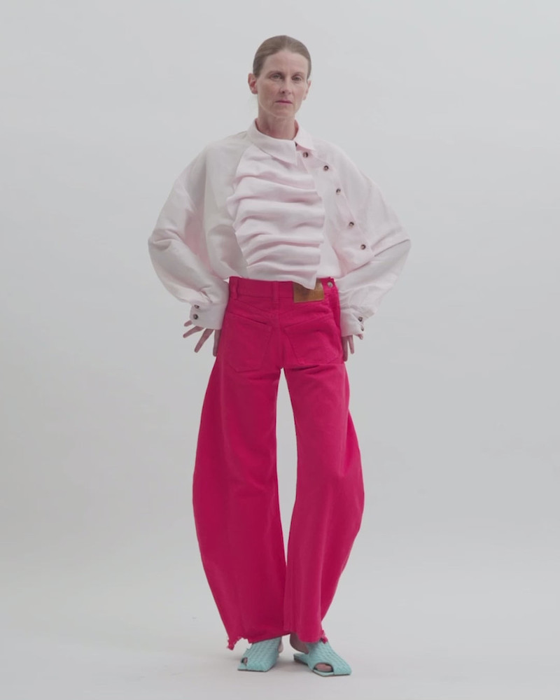 A.W.A.K.E. MODE MIRROR JEANS WITH SIDE INSERTS RED outlook