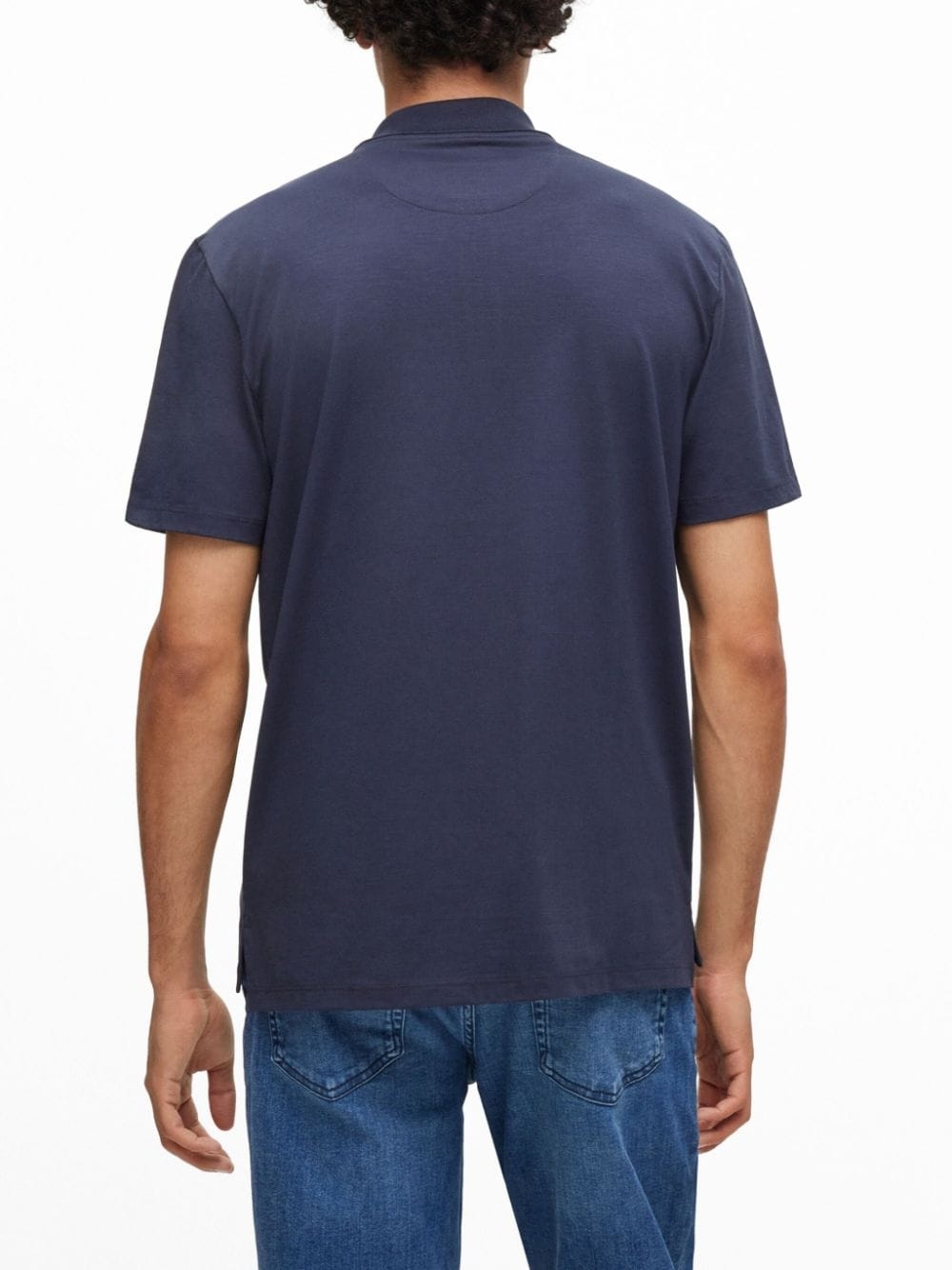 zip-up short-sleeve piquÃ© polo shirt - 4