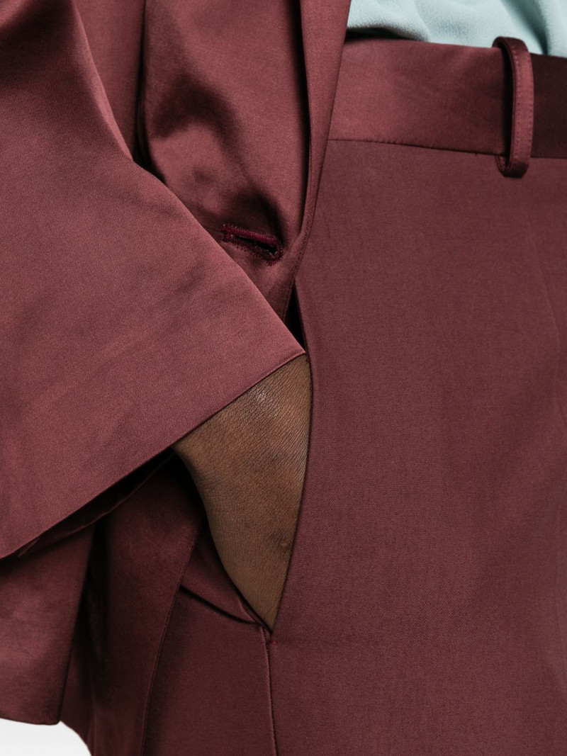 satin-waistband pressed-crease trousers 5