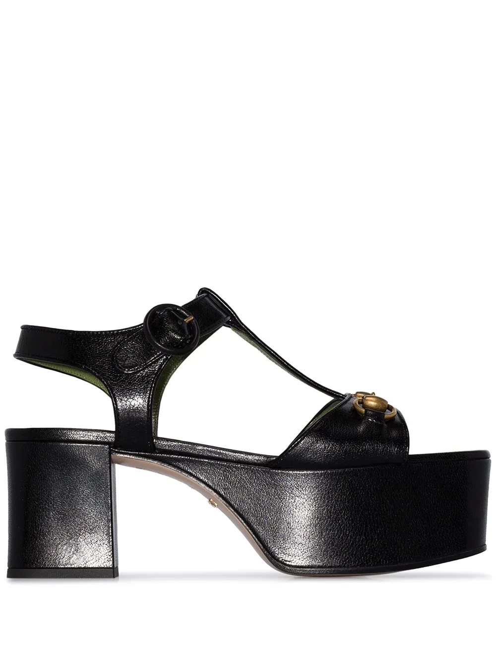 Horsebit T-bar 65mm platform sandals - 1