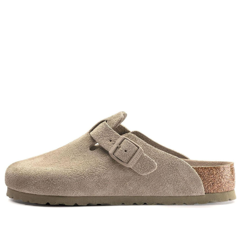 Birkenstock 보스턴 소프트 Footbed 좁은 'Suede Faded Khaki' 1019108 - 1
