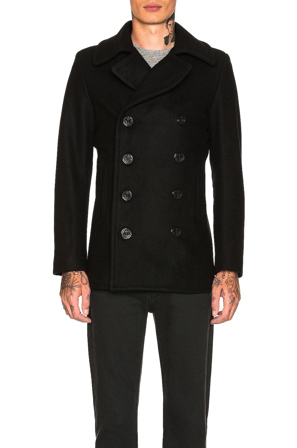 Slim Fit Peacoat - 4