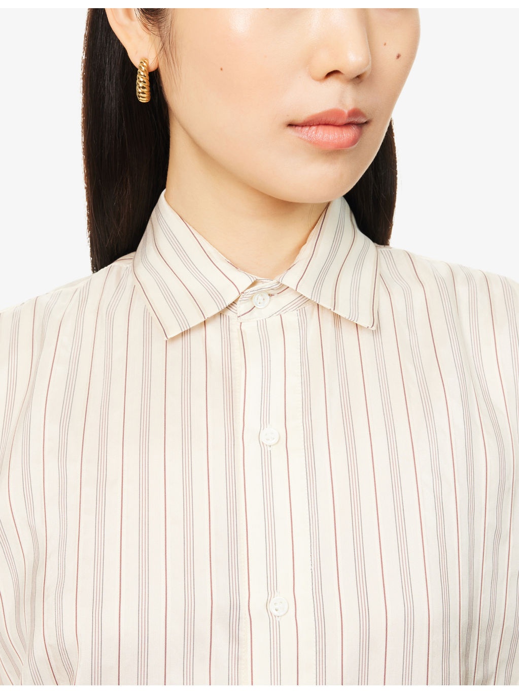 Songino Striped Silk Shirt - 5