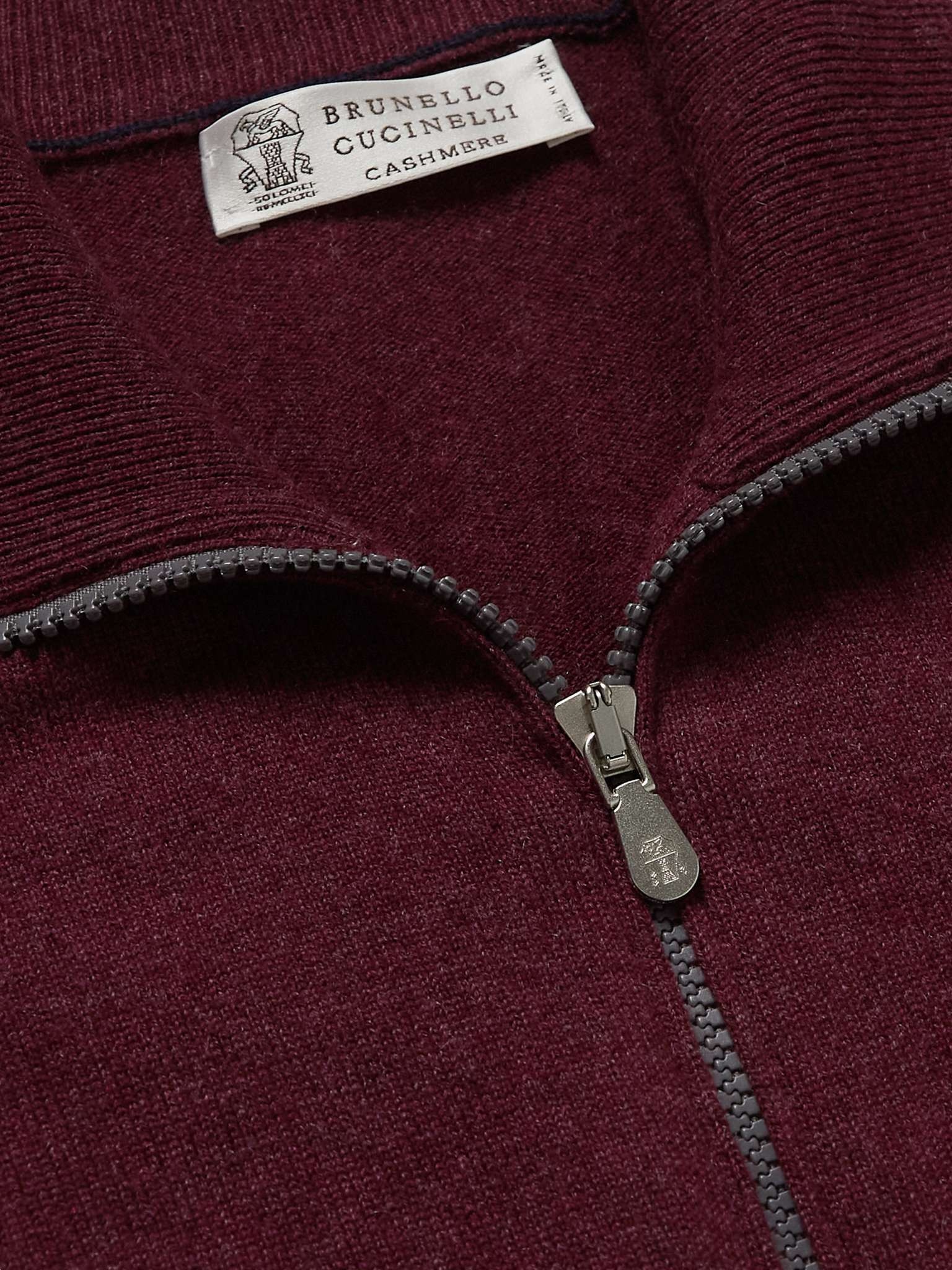 Cashmere Zip-Up Sweater - 5