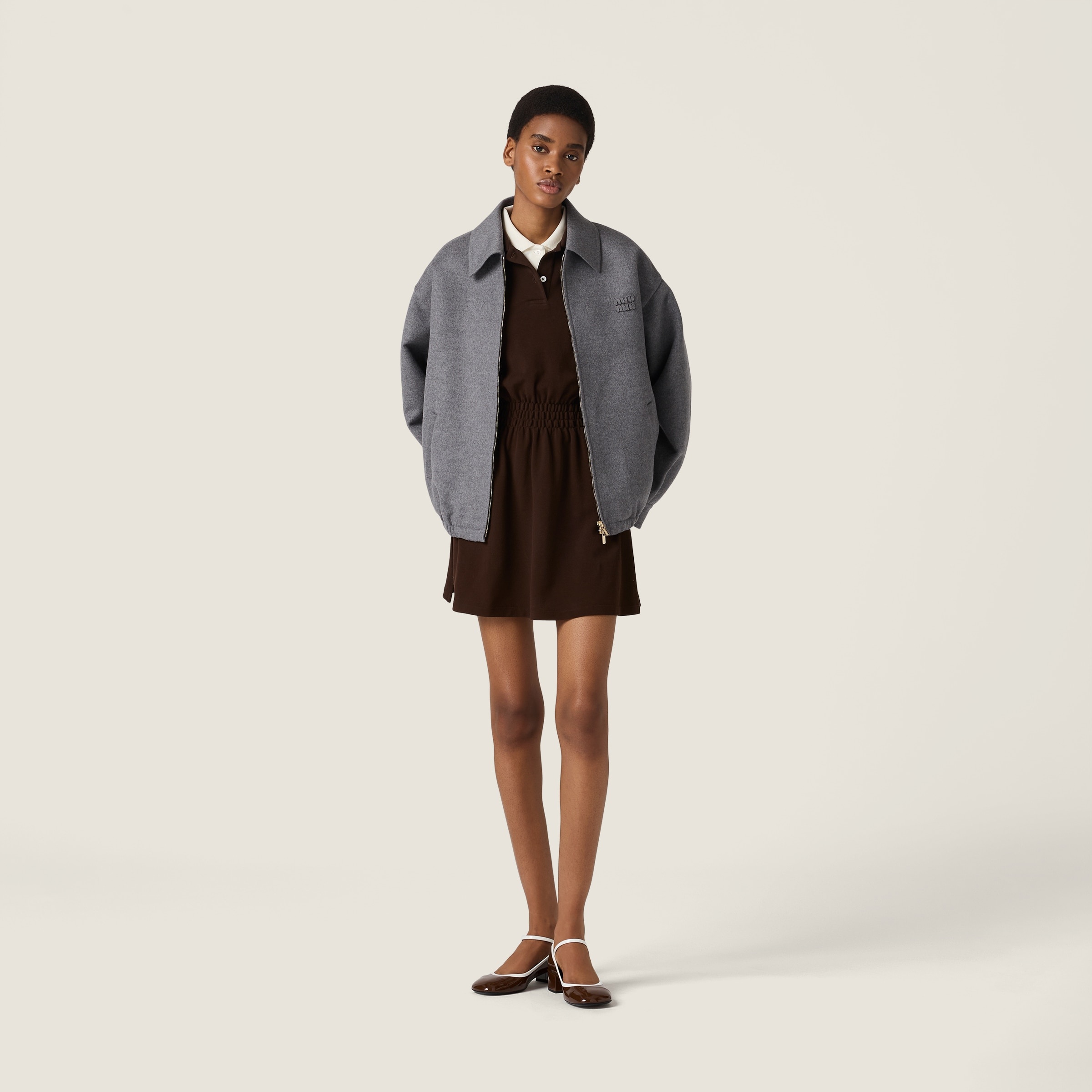 Cotton piqué mini-dress - 4