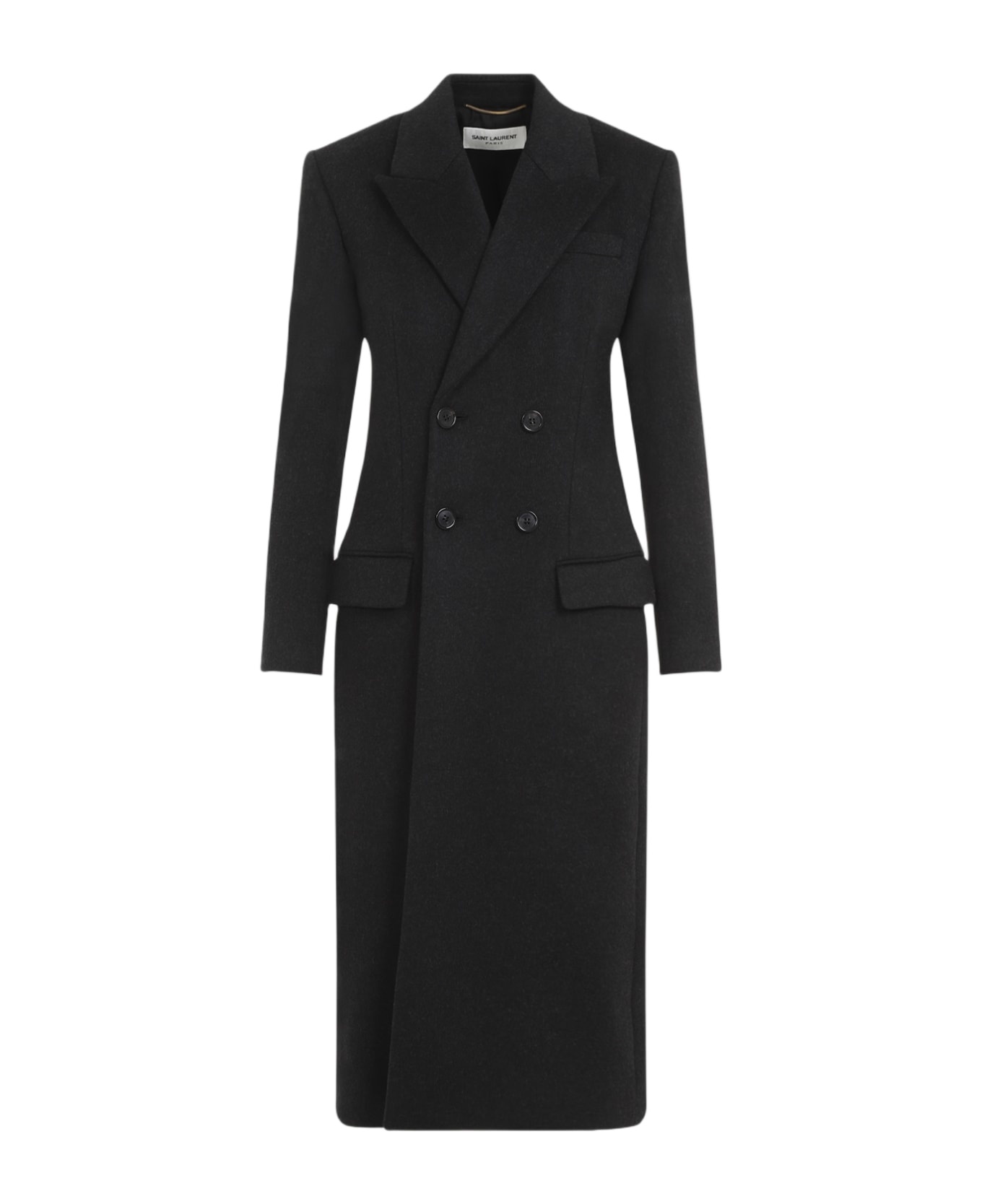 Slate Wool And Cashmere Coat - 1