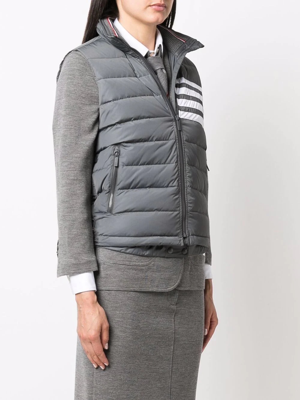 4-Bar Stripe down-filled padded vest - 3